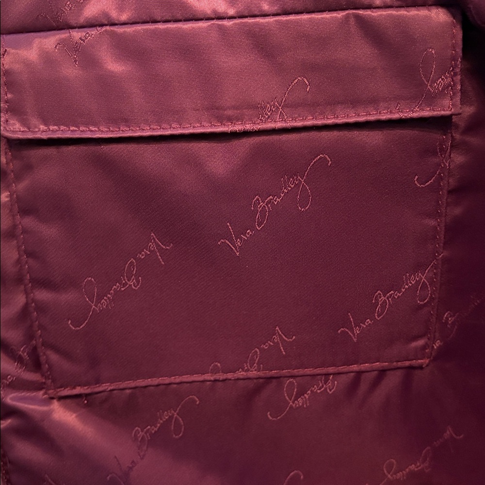 Vera Bradley Laptop Sleeve/Tablet Case Solid Color Quilted Diamond Design Berry - Picture 6 of 7